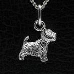 Zilveren West highland white Terrier ketting hanger - klein, Nieuw, Verzenden