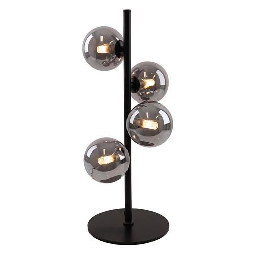 Design tafellamp grijs, Remo, met schakelaar, Huis en Inrichting, Lampen | Tafellampen, Nieuw, Glas, Minder dan 50 cm, Ophalen of Verzenden