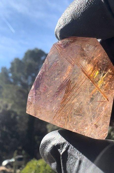 magnifieke kwarts rutiel koperachtig - premium - Exemplaar -, Verzamelen, Mineralen en Fossielen