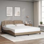 vidaXL Bedframe zonder matras Zadar kunstleer, Overige materialen, Eenpersoons, Bruin, Verzenden