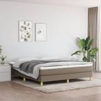 vidaXL Bedframe zonder matras stof taupe 180x200 cm, Huis en Inrichting, Slaapkamer | Bedden, Eenpersoons, Verzenden, Nieuw, 80 cm