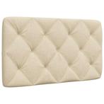 vidaXL Hoofdbordkussen 90 cm stof crèmekleurig, Verzenden, Nieuw, Crème, Stof