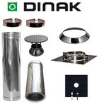 Set EPDM Ø130mm DINAK met nisbus en regenkap en vloersteun, Huis en Inrichting, Kachels, Ophalen of Verzenden, Nieuw, Hout, Vrijstaand