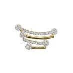 Gouden fantasie hanger met zirconia; Altinbas, Sieraden, Tassen en Uiterlijk, Bedels, Ophalen of Verzenden, Gebruikt, Goud, Overige merken