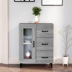 vidaXL Dressoir 69,5x34x90 cm bewerkt hout grijs sonoma, Huis en Inrichting, Verzenden, Nieuw, 50 tot 100 cm, 25 tot 50 cm
