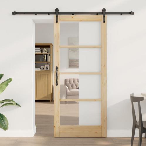 vidaXL Schuifdeur met Hardware Set 86x198,5 cm Massief, Doe-het-zelf en Verbouw, Deuren en Horren, Nieuw, Verzenden