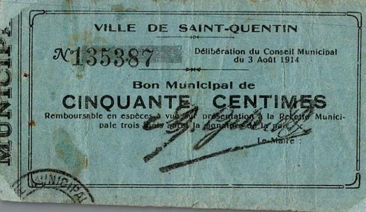 France Komitat 02 – Saint-quentin – Kommunale Anleihe, Postzegels en Munten, Munten | Nederland, Verzenden