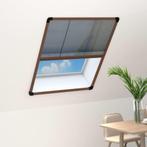 vidaXL Raamhor plissé 80x120 cm aluminium bruin, Huis en Inrichting, Stoffering | Gordijnen en Lamellen, Verzenden, Nieuw, Bruin