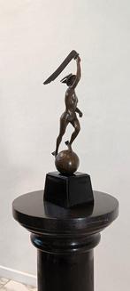 sculptuur, mercury - 37 cm - brons marmer, Antiek en Kunst