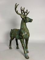 Beeld, Grote set herten - 38 cm - Brons