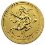 Gouden Lunar II - 1/4 oz 2012 Year of the Dragon, Goud, Losse munt, Verzenden