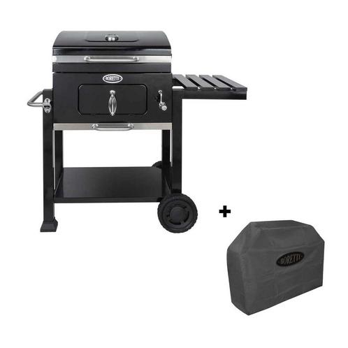 Boretti Carbone houtskoolbarbecue 2.0 met beschermhoes, Tuin en Terras, Houtskoolbarbecues, Verzenden