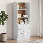 vidaXL Boekenkast met lades ALTA 60x35x142 cm massief, Huis en Inrichting, Kasten | Boekenkasten, Verzenden, 100 tot 150 cm, Nieuw