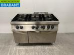 RVS Zanussi 6 pits pitten fornuis met oven GAS Horeca, Ophalen of Verzenden, Gebruikt