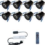 LED Veranda Spot Complete Set - Velvalux - 8 Stuks - 3W -, Metaal of Aluminium, Nieuw, Ophalen of Verzenden, Led