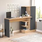 Bureau Varhalo 120x152,5x40 cm eikenkleurig en antraciet [en, Huis en Inrichting, Bureaus, Verzenden, Nieuw