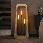 *WOONWINKEL* Vloerlamp Mangohout 3 Lichts, Huis en Inrichting, Lampen | Vloerlampen, Verzenden, Nieuw