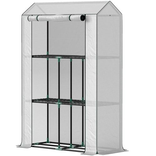 TRUUSK Broeikas Met Schappen Roldeur, Winterbestendig Folieb, Tuin en Terras, Kassen, Nieuw, Verzenden
