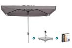 Madison Delos Luxe stokparasol 200x300 cm. - Taupe met, Verzenden, Nieuw, Parasolvoet, Kantelbaar
