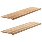 vidaXL Vensterbanken 2 st onbehandeld 160x40x2 cm massief, Verzenden, Nieuw