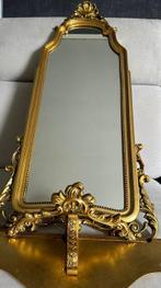 Spiegel (2)- Vergulden console spiegel met planken - Glas,