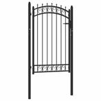 vidaXL Poort met speerpunten 100x150 cm staal zwart, Tuin en Terras, Tuinpoorten, Verzenden, Nieuw
