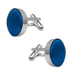 Fako Bijoux® - Manchetknopen - Staal & Zijde - Ø 16mm -, Verzenden, Nieuw