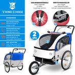 Fietskar Blauw | Verstelbare Duwstang | OP=OP, Fietsen en Brommers, Vering, Nieuw, Ophalen of Verzenden, Kinderkar