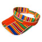 Zonneklep / Pet met Afrikaanse print - Oranje kente, Kleding | Heren, Hoeden en Petten, Ophalen of Verzenden, Nieuw