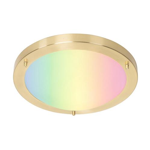 Smart plafonnière goud 31 cm IP44 incl. Wifi A60 - Yuma, Tuin en Terras, Buitenverlichting, Nieuw, Overige materialen