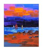 Caroline Mandrafina - Pfleger  Reflet dun soir, Antiek en Kunst