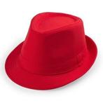 Rood hoedje trilby model voor volwassenen - Gangsterhoeden, Ophalen of Verzenden, Nieuw
