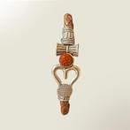 Lederlook Rudraksa armband met 1 kraal - ±22 cm, Ophalen of Verzenden, Nieuw