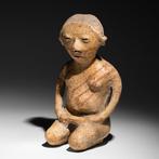 Chinees Nayarit Mexico. Terracotta Zittende vrouwenfiguur., Verzamelen