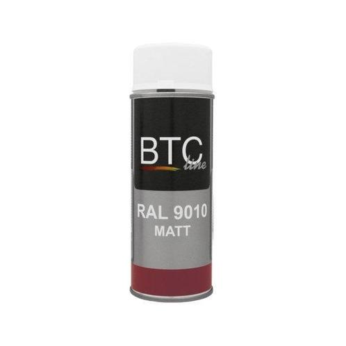 BTC Spray Ral 9010 Zuiver Wit Mat 400 ml, Doe-het-zelf en Verbouw, Verf, Beits en Lak, Nieuw, Ophalen of Verzenden