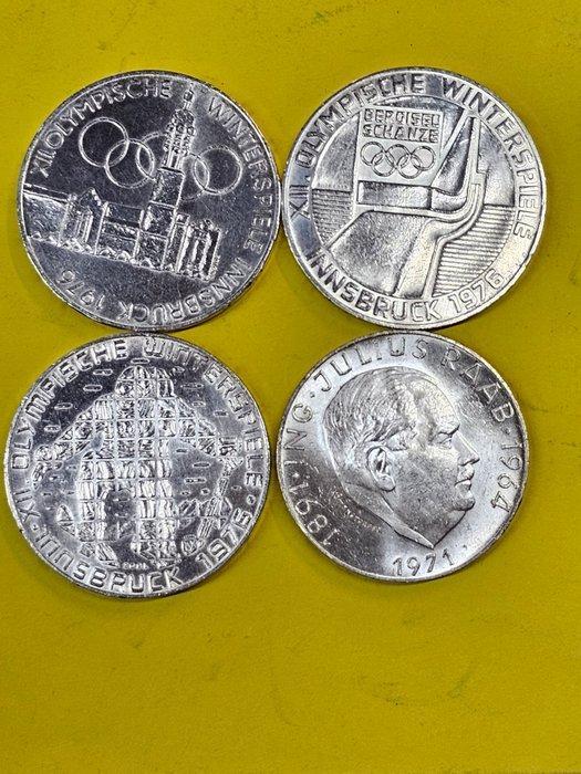 Oostenrijk. 3 x 100 Schilling 1976 (Olympische winterspelen), Postzegels en Munten, Munten | Europa | Niet-Euromunten