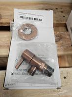 Hoekstopkraan verouderd koper (zonder flexslang), Ophalen of Verzenden, Nieuw, Koper, Kraan