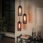 Hanglamp Smoke Glas - Dimbaar - Industriele Eettafellamp, Huis en Inrichting, Lampen | Hanglampen, Verzenden, Nieuw, Glas, 75 cm of meer