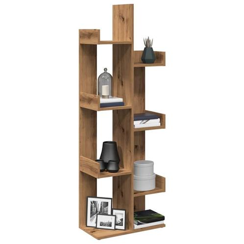 vidaXL Boekenkast 48x25,5x140 cm bewerkt hout artisanaal, Huis en Inrichting, Kasten | Boekenkasten, Nieuw, Overige houtsoorten