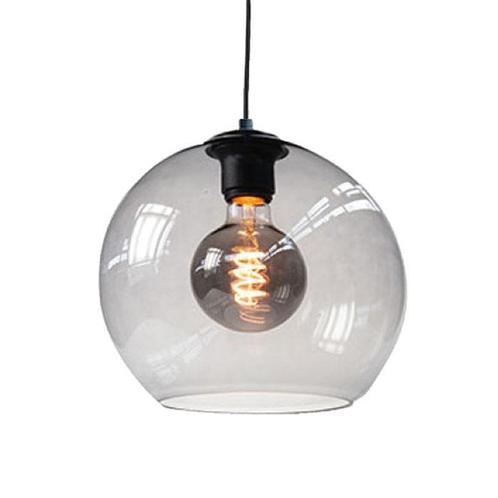 Highlight | Glazen lampenkap 30 cm | Grijs glas, Huis en Inrichting, Lampen | Hanglampen, Glas, Ophalen of Verzenden