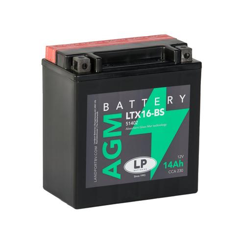 Landport (LP) LTX16-BS 12 volt 14,0 ah AGM motor accu (51402, Motoren, Onderdelen | Overige, Nieuw, Ophalen of Verzenden