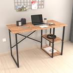 [en.casa] Bureau Nittedal laptoptafel 75x120x60 cm zwart en, Huis en Inrichting, Bureaus, Nieuw, Verzenden