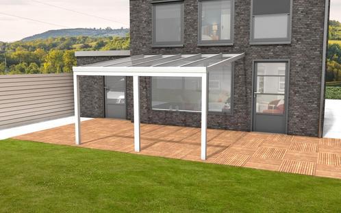 Aluminium terrasoverkapping Oase 407 x 404cm (glasdak) op 3, Tuin en Terras, Overkappingen