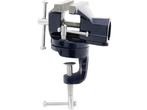 Bankschroef Staal 75mm - Draaibaar - Donkerblauw, Doe-het-zelf en Verbouw, Gereedschap | Overige machines, Nieuw, Ophalen of Verzenden