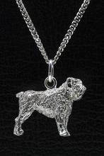 Zilveren Bouvier ketting hanger - oren ongecoupeerd - groot, Sieraden, Tassen en Uiterlijk, Verzenden, Nieuw