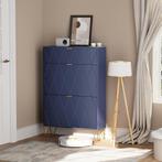 Schoenenrek - Schoenenkast - 80x24x120 cm - Blauw - UEV, Huis en Inrichting, Verzenden, Nieuw