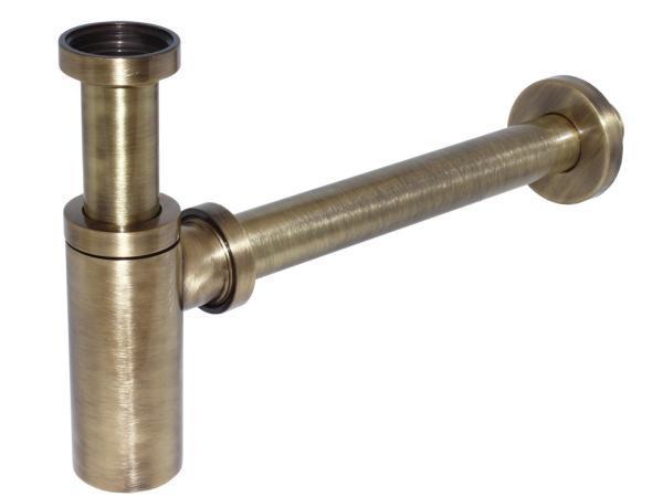 Veiling - De Beer designsifon 5/4x32mm met muurbuis brons, Doe-het-zelf en Verbouw, Sanitair, Nieuw