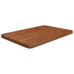 vidaXL Wastafelblad 60x40x2,5cm behandeld massief hout, Verzenden, Nieuw, Bruin