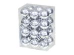 Kerstballen zilver glanzend – 3 cm 24 stuks kunststof en, Ophalen of Verzenden, Nieuw