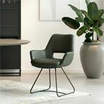 Set van 6 Leren eetkamerstoelen Zippy - Toledo Verde, Ophalen of Verzenden, Nieuw, Leer